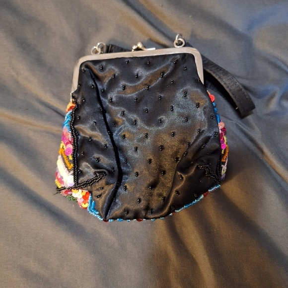 Party Celebration Rainbow Sequins Chevron Women's Coin Purse - Picture 2 of 3